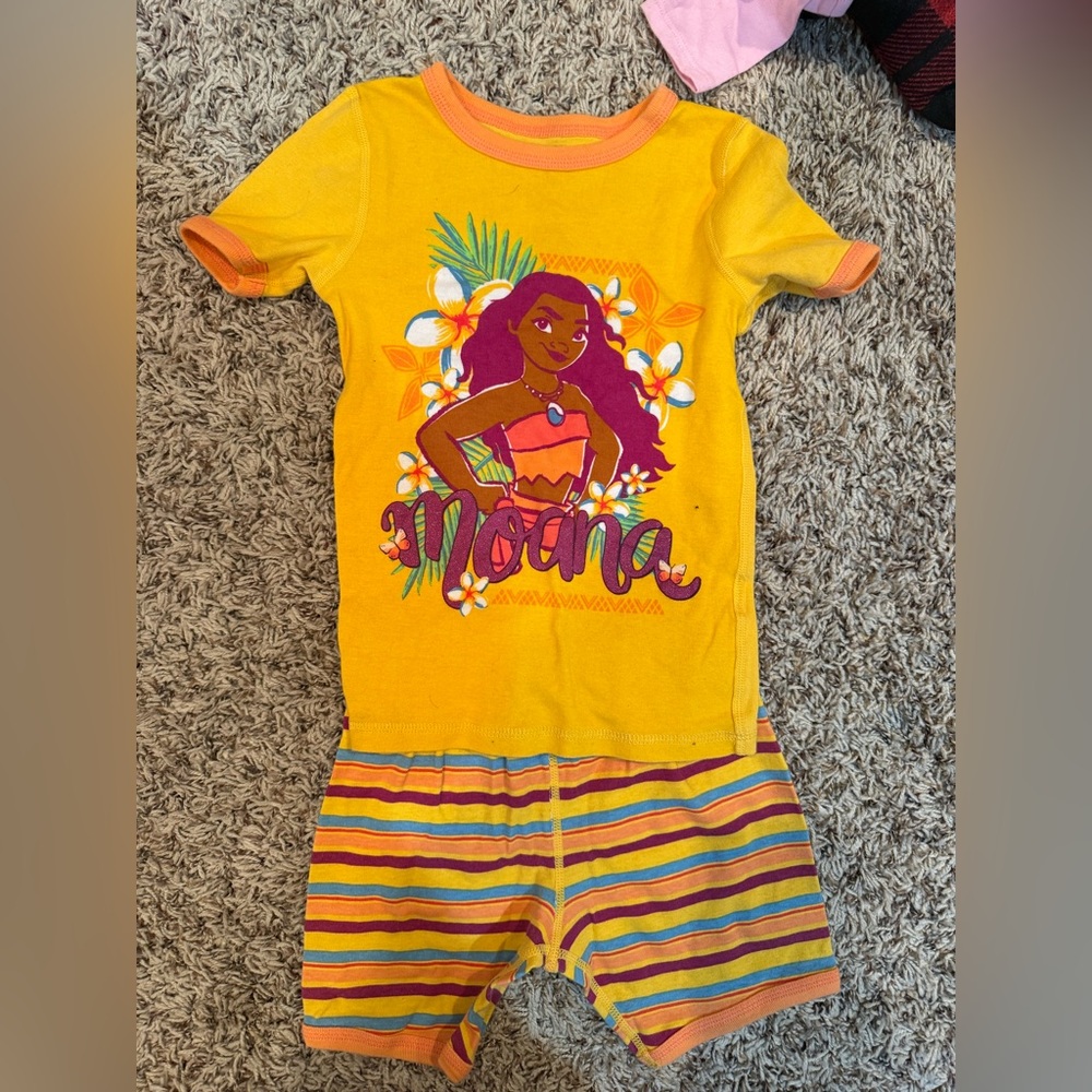 Disney Moana Kids Pajama Set - Yellow and Orange